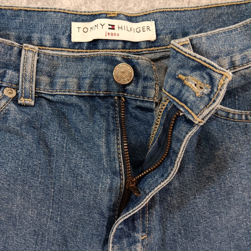 Tommy Hilfiger Women's Blue Denim Jean Shorts Size 4 Y2K Vintage Cutoff - Image 4 of 4