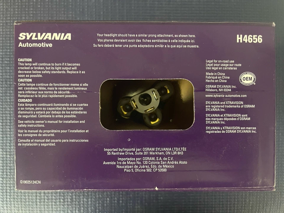 SYLVANIA - H4656 XtraVision Faro de haz sellado - Halógeno 100x165 (1 bombilla) Foto 3 de 4