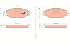 Bremsbelagsatz, Scheibenbremse GDB1402 TRW für RENAULT NISSAN