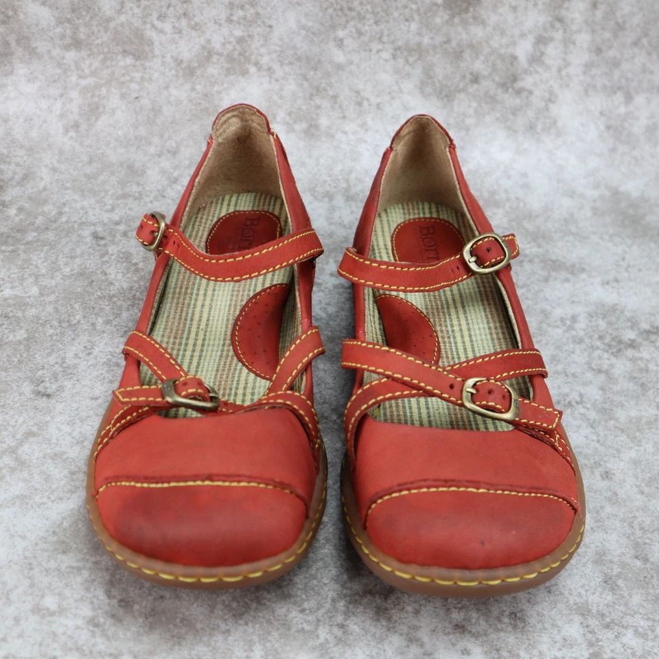 Born Mary Jane Casual Comfort Shoes Dark Red Leather Womens Size 8 - Image 2 of 4