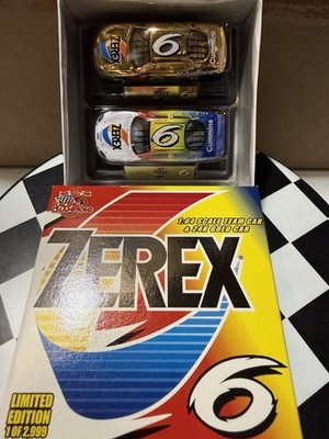 MARK MARTIN #6 ZEREX 2 CAR PROMO SET 1/64 24KT GOLD CAR Nascar Diecast