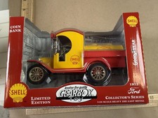 Vintage Gearbox Shell 1912 Ford Tanker Coin Bank 1:24 Die Cast Limited Edition