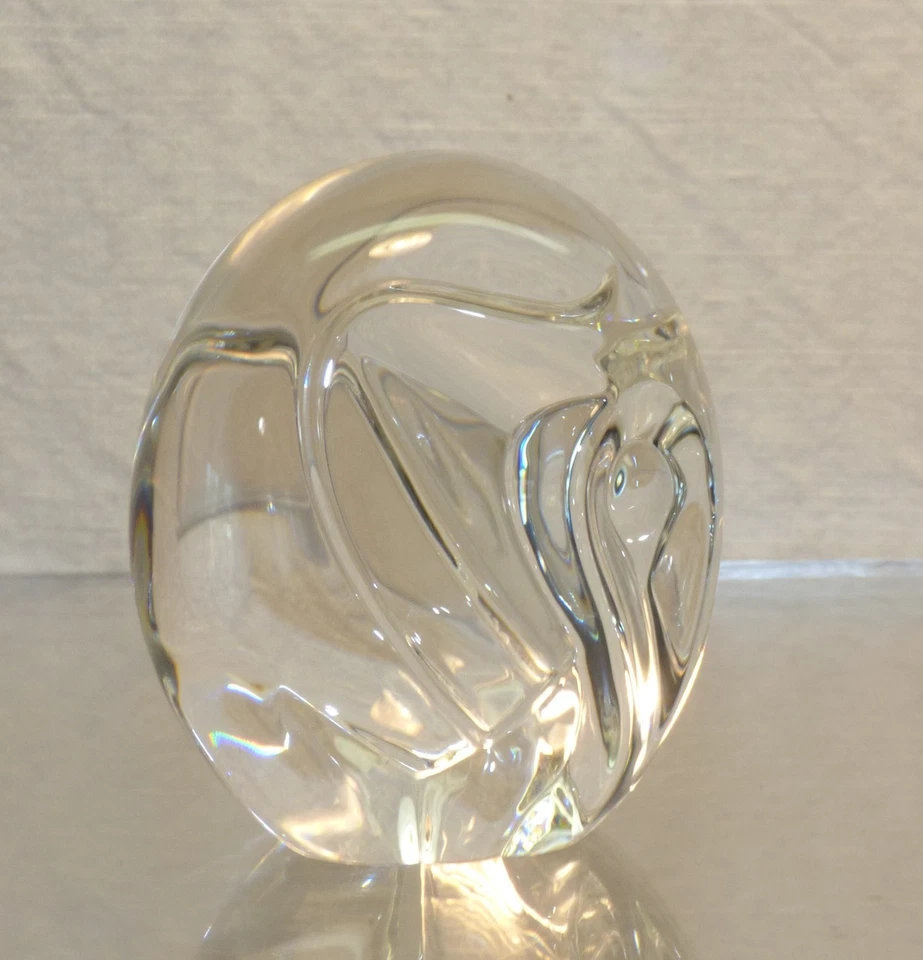 Signed STEUBEN Crystal Art Glass ELEPHANT Hand Cooler Vintage Figurine Abstract - Image 3 of 4
