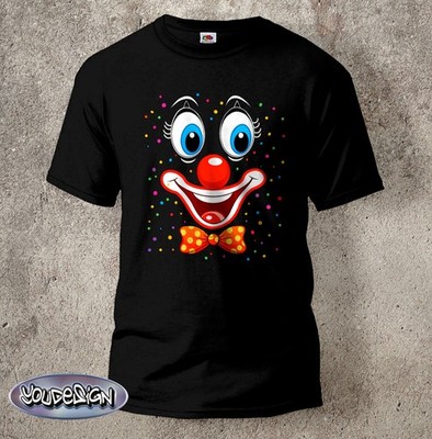 Clown T-Shirt Funshirt August Shirt Karneval Fasching Köln Party Konfetti S-5XL