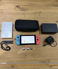 Nintendo Switch Console Bundle With Accessories & 3 Games Including Mario Party