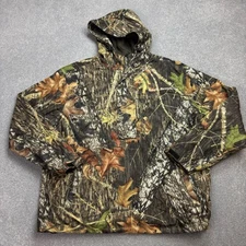 RealTree Jacket Adult Large Brown Workwear Camo Rain Hunting Hood Lined Men