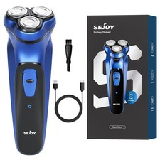 SEJOY Mens Electric Shaver Razor Rechargeable Rotary Cordless Sideburn Trimmer