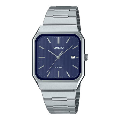 CASIO CLASSIC MTP-B185D-2A1VDF HERRENUHR SILBER ANA DEEP ICE BLUE ZIFFERBLATT *NEU*