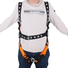 Full Body Safety Harness Fall Protection 3D-Ring Back Support Belt Shoulder Pad