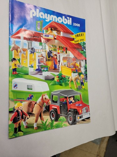 2008 Playmobil tren Catálogo alemán Juguetes Usa Granja todo color la cubierta | eBay