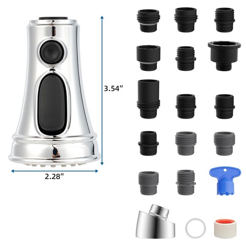 Kitchen Faucet Spray Head 3-Mode Pull Down Out Nozzle Sprayer Replacement Parts - Picture 15 of 31