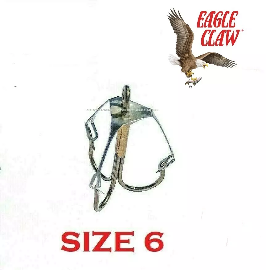 100 Eagle Claw Weedless Bronze treble hooks L2879WM Size 6 FREE FAST  SHIPPING