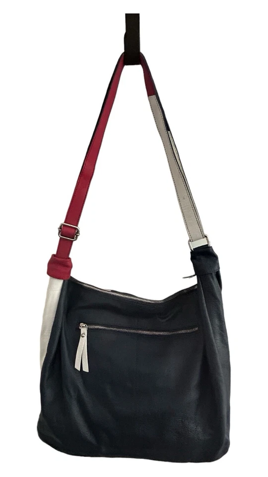 Sharif 1827 Bolso Hobo Monedero Patriótico - Estrellas y Rayas Rojo Blanco Azul Usado Una Vez Foto 3 de 4