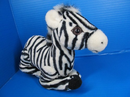 Walmart Sitting Baby Foal Zebra Realistic Stuffed Animal 9" Plush - Picture 1 of 9