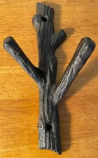 Tree Branch Hook Rustic Cast Iron Wall Hanger Lodge Cabin Decor Coat Rack NEW
