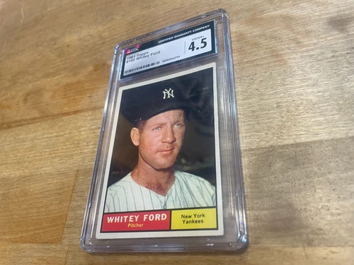 1961 TOPPS #160 WHITEY FORD CGC 4.5 Graded Baseball Card New York Yankees