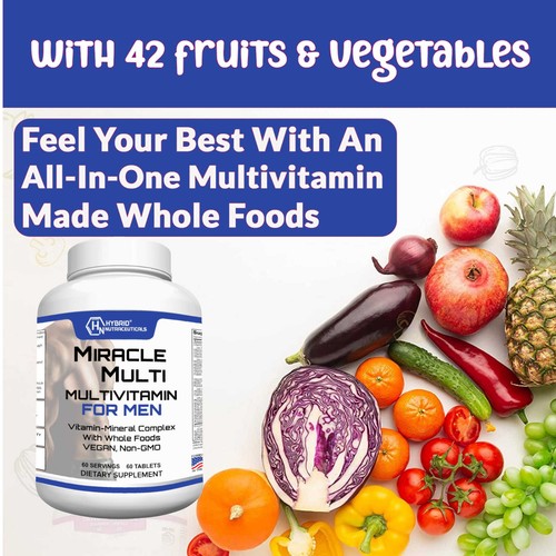 Multivitamin für Männer, täglich Männer Multivitamine mit Probiotika gentechnikfrei, 2er-Pack - Bild 4 von 10