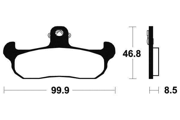 Plaquette de frein avant Cagiva Supercity 125 moto kit garnitures MA108