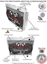Er 3 Row Radiator Ps Notched12 Fans For 1959-1962 Chevrolet Kingswood