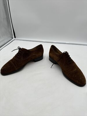 Moreschi mens Brogue shoes 9 brown luxury suede leather Lace Up Moreschi mens Brogue shoes 9 brown luxury suede leather Lace  main image 2
