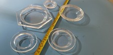 ONE Aquarium Shrimp Feeder Dish Glass Fish Tank Feeding Bowls Round Clear 3.1"