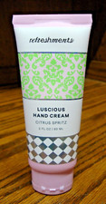 Refreshments CITRUS SPRITZ Luscious Hand Cream Nourish Hydrate 2oz Sealed 885