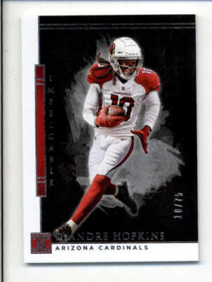 DEANDRE HOPKINS 2020 PANINI IMPECCABLE #2 BASE #10/75 (HIS JERSEY #10) BC7537