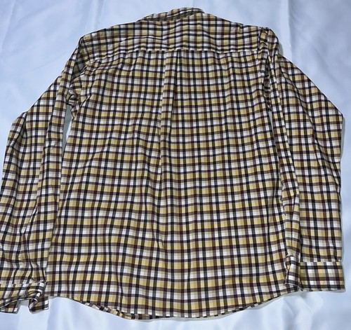 Chemise Patagonia adulte moyen jaune marron à carreaux manches longues coton bio homme - Photo 2/4