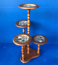 Antica Seggiola IN Legno Porta Vasi Di Fiori Vintage Déco Anni 1970