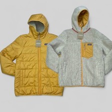 Patagonia BoysReversible Ready Freddy Hoody Insulated Jacket Dried MangoSz L 12 