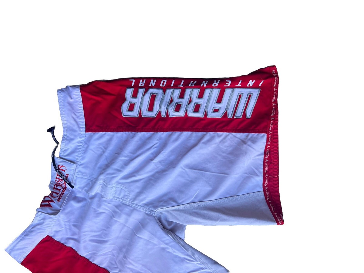 Warrior International Shorts Men's Size 36 Red & White MMA