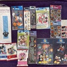Disney Scrapbook Mickey Minnie Donald Goofy Sticker Lot Paper Cut Outs Parks