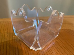 Candy Dish Office Organizer Mid Century Modern Clear Acrylic Lucite Bowl