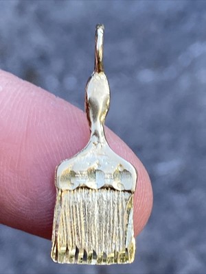 14K Gelbgold Farbpinsel Charm
