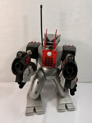 CommandoBot 3 ~ MGA Entertainment ~ RC Robot Red Silver Tested Works NO ...