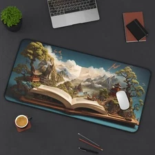 Majestic Mountain Desk Mat,  Aesthetic XL Mouse Pad Computer Gaming Desk Mat