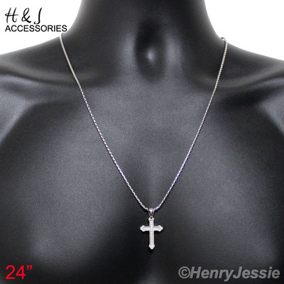 Lost Souls Stainless Steel Cross Pendant Necklace In Silver - Foto 5