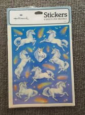 Hallmark: Unicorn Stickers 4 Sheets (1984) (New/Sealed)