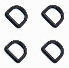 4 x ITW Nexus Black 25mm Plastic D Rings ( DIY Tactical - NSN 5365-33-206-2182