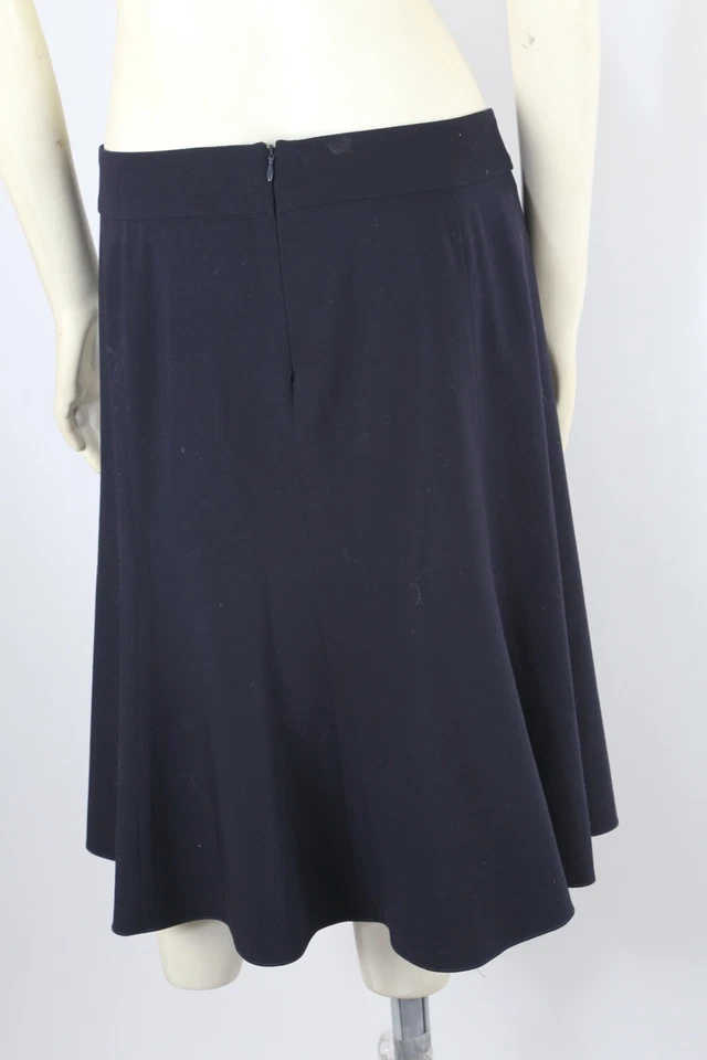 ARMANI A-Line Lana Negra Hasta la Rodilla Mujer Talla 10 Clásico Chic Foto 4 de 4