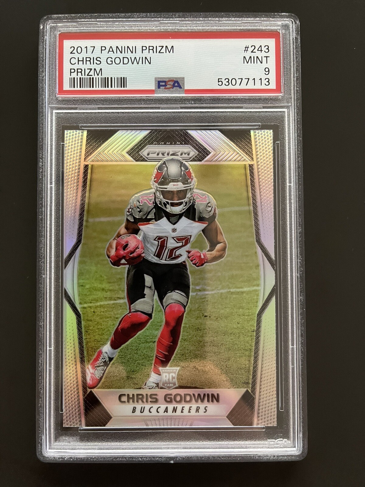 2017 Panini Prizm #243 Silver Prizm Chris Godwin PSA MINT 9 Buccaneers
