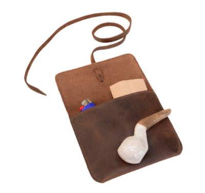 leather tobacco pouch ebay Cigarette tobacco pouch lighter holder pocket Smoking bag cow Leather brown  Q443