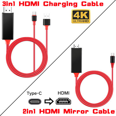 USB-C Type-C Phone to HDMI Mirror Cable For Samsung Galaxy S25 Plus/S25 Ultra 5G