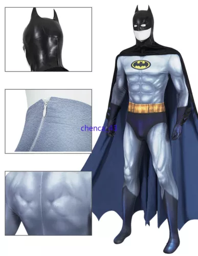 Men's Batman The Animated Series Cosplay Costume Men Halloween Bodysuit Jumpsuit