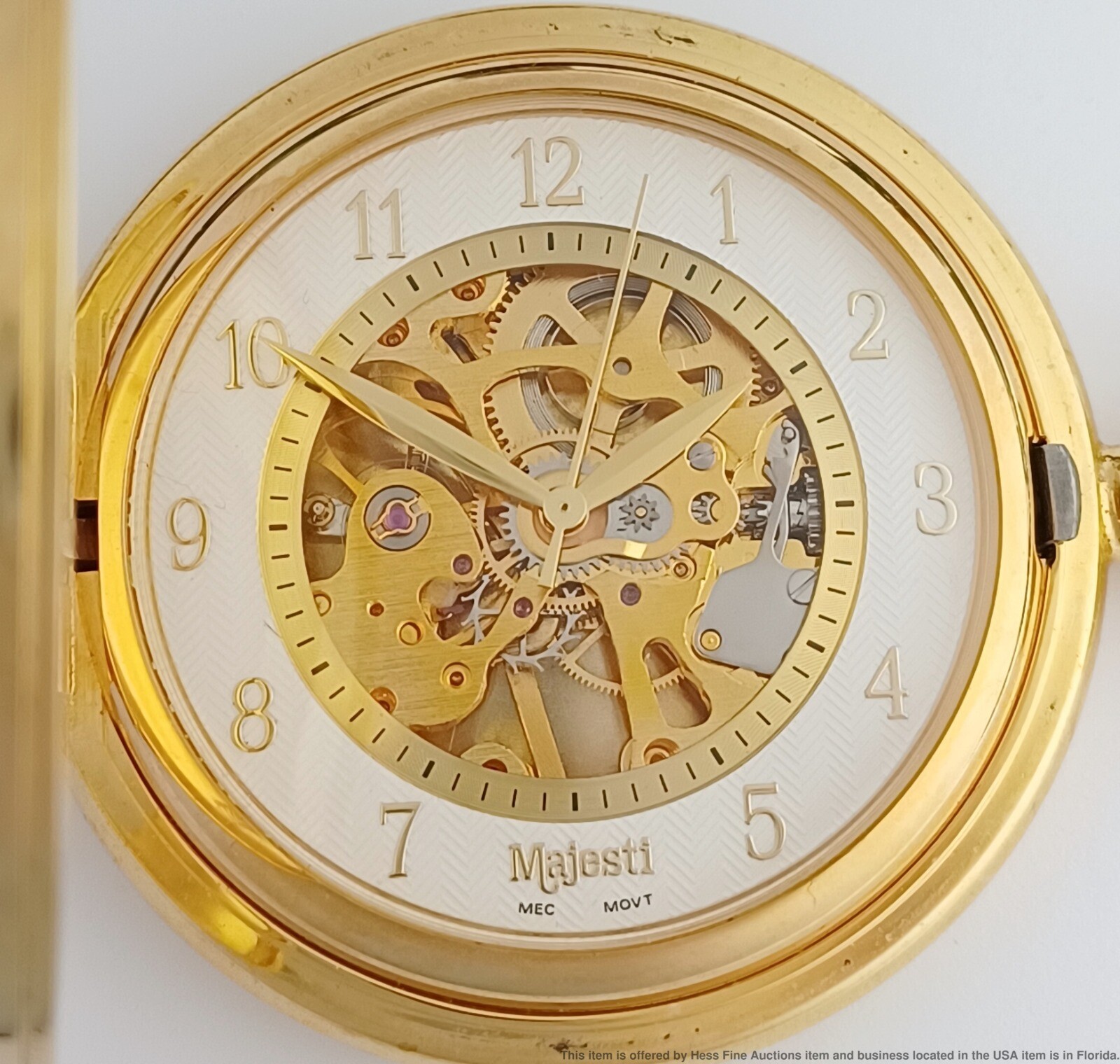 Majesti Mechanical Skeleton Hunter Happy Anniversary Pocket Watch eBay