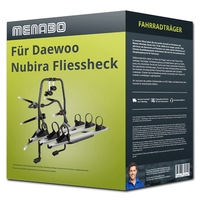 Menabo FahrradträGer Stand Up 3 Schwarz/Silber FüR Daewoo Nubira Fliessheck J100