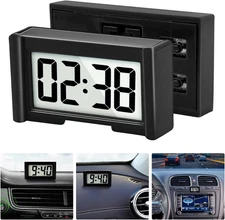 Small Digital Clock, Mini Car Dashboard Clock Battery Operated, Car Truck Dashbo