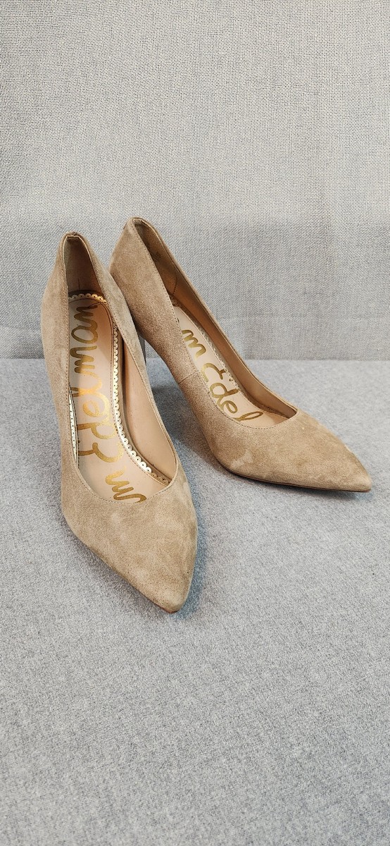 Sam Edelman Suede Tan Hazel Brown Pumps Stiletto Heels