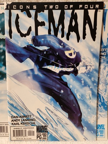 Marvel Comics Iceman Icons #1 2 3 4 Full Run 1-4 Set completo 2001 - Foto 3 di 5