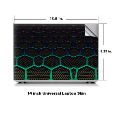 Universal Laptop Skins Wrap für 14 - Metallgitter